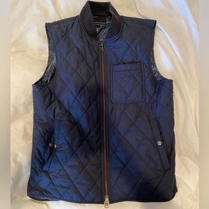 Men’s Quilted Bomber vest , Water Resistant, in Navy Blue, size M